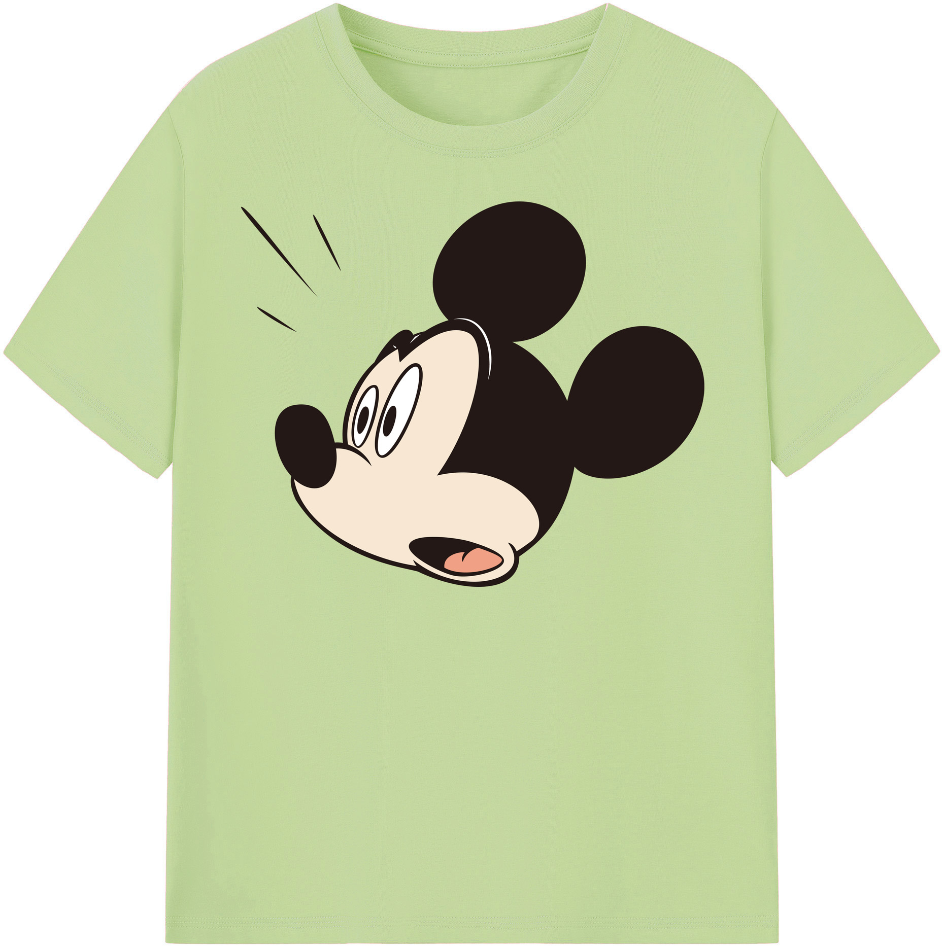 （画像用） ミッキーマウス Mickey Mouse 綿100％半袖Tシャツ（フロントプリント）